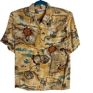 Vintage Avery Quinn Silk Shirt and Shorts Outfit Women's Size 6 Travel Vacation